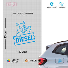 Minimalist Diesel Sticker for Car | Simple & Sleek