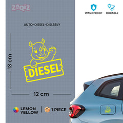 Minimalist Diesel Sticker for Car | Simple & Sleek