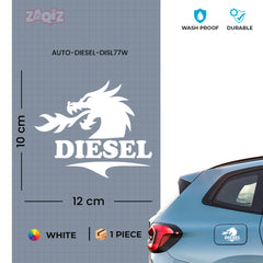 Diesel Sticker for Car | Gloss Finish Fuel Tank Decal
