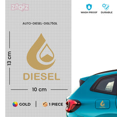 Diesel Sticker for Car | Vibrant Fuel Tank Label