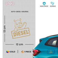 Minimalist Diesel Sticker for Car | Simple & Sleek