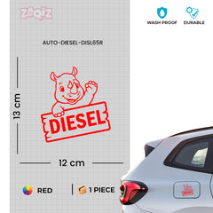 Minimalist Diesel Sticker for Car | Simple & Sleek