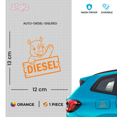 Minimalist Diesel Sticker for Car | Simple & Sleek