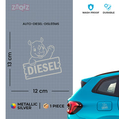 Minimalist Diesel Sticker for Car | Simple & Sleek