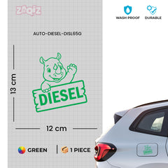 Minimalist Diesel Sticker for Car | Simple & Sleek