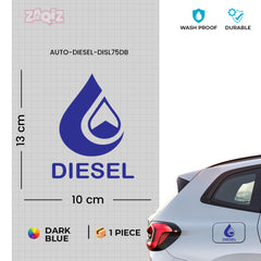 Diesel Sticker for Car | Vibrant Fuel Tank Label