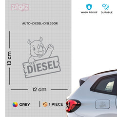 Minimalist Diesel Sticker for Car | Simple & Sleek