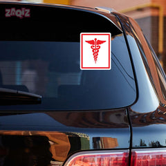 Zaqiz Stickers Doctor Car & Bike Stickers – Elegant Healthcare Icon