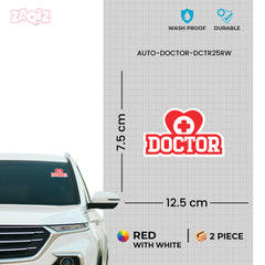 Bold Medical Tag for Doctor's Car Safety