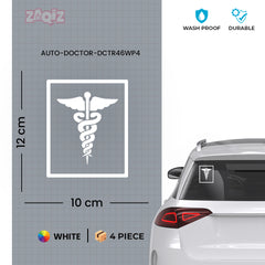 Zaqiz Stickers Doctor Car & Bike Stickers – Premium Medical Symbol