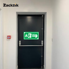 Zackzik Fire Exit Sticker – Durable Emergency Sign Board