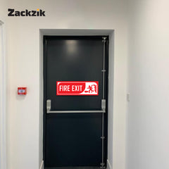 Zackzik Fire Exit Sticker – Quick Escape Direction Sign