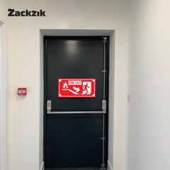 Zackzik Fire Exit Sticker – Safety Arrow Direction Sign