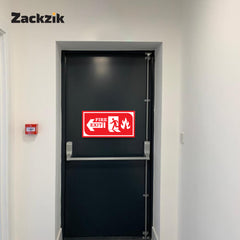 Zackzik Fire Exit Sticker – Emergency Exit Indication Label