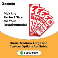 Zackzik Fire Exit Sticker – Easy to Read Safety Sticker