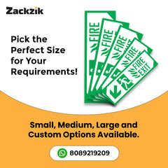 Zackzik Fire Exit Sticker – For Office and Building Use