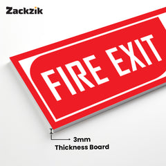 ZackzikFire Exit Sticker – Glow in the Dark Safety Label
