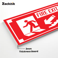 Zackzik Fire Exit Sticker – Guide People to Safety Fast