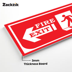 Zackzik Fire Exit Sticker – Emergency Exit Indication Label