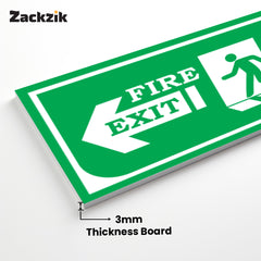 Zackzik Fire Exit Sticker – Emergency Exit Indication Label