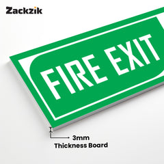 Zackzik Fire Exit Sticker – Quick Escape Direction Sign