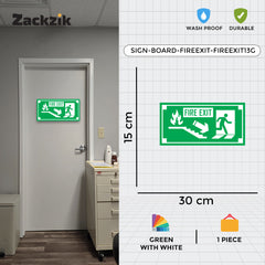 Zackzik Fire Exit Sticker – Safety Arrow Direction Sign