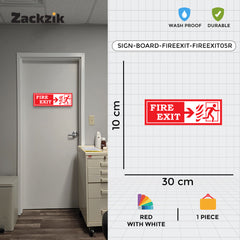 ZackzikFire Exit Sticker – Glow in the Dark Safety Label