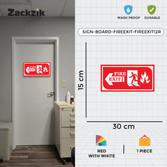 Zackzik Fire Exit Sticker – Emergency Exit Indication Label