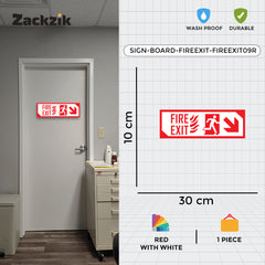 Zackzik Fire Exit Sticker – Easy to Read Safety Sticker