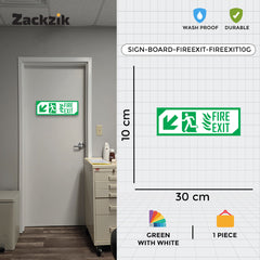 Zackzik Fire Exit Sticker – For Office and Building Use