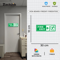 ZackzikFire Exit Sticker – Glow in the Dark Safety Label