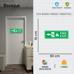 Zackzik Fire Exit Sticker – Emergency Escape Route Sign