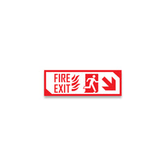 Zackzik Fire Exit Sticker – Easy to Read Safety Sticker