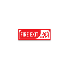 Zackzik Fire Exit Sticker – Quick Escape Direction Sign
