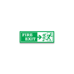 ZackzikFire Exit Sticker – Glow in the Dark Safety Label