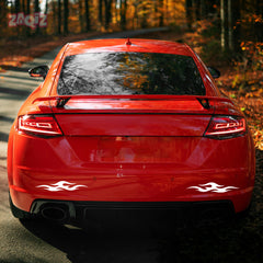 Flame Bumper Sticker for Cars and Bikes – Stylish Racing Flame Design