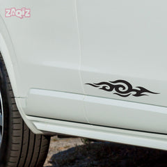 Swirl Flame Bumper Stickers – Enhance Your Car or Bike with a Sporty Flame Look