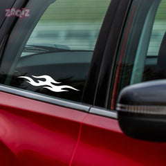 Flame Bumper Sticker for Cars and Bikes – Stylish Racing Flame Design