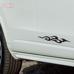 Decorative Curved Flame Bumper Stickers – Stylish Flame Vinyl for Motorcycles and Cars