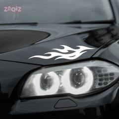 Flame Bumper Car Sticker – Stylish Black Flame Design for Cars and Bikes