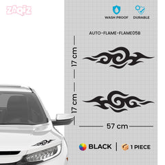 Swirl Flame Bumper Stickers – Enhance Your Car or Bike with a Sporty Flame Look