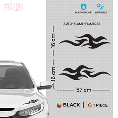 Racing Flame Bumper Car Decal – Eye-Catching Flame Sticker for Vehicle Decoration