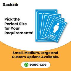 Zackzik Gents & Ladies Sticker – Restroom Door Signage for Easy Identification