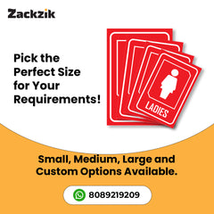 Zackzik Gents & Ladies Sticker – Restroom Door Signage for Easy Identification
