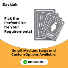 Zackzik Gents & Ladies Sticker – Restroom Door Signage for Easy Identification