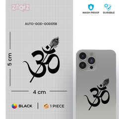 Matte Finish Om Mandala Mobile Sticker | Stylish & Durable