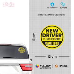 L Board Tag for Driving School Vehicles