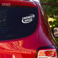 Bold Engineer Inside Sticker for Vehicles