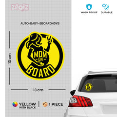 Minimalist Mom on Board Safety Decal