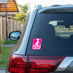 Easy-to-Apply Mom on Board Car Sticker